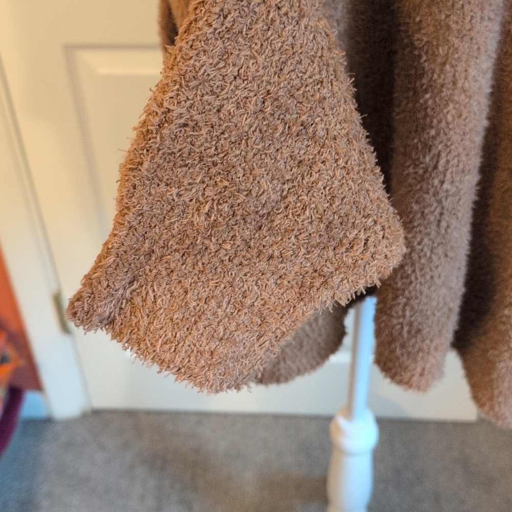 Cupshe Fuzzy Brown Cowl Neck Two Piece Tunic Sweater - Picture 2 of 10